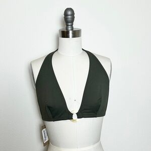 NWT Eres Aube Halter Bikini Top in Olive Noire Size L